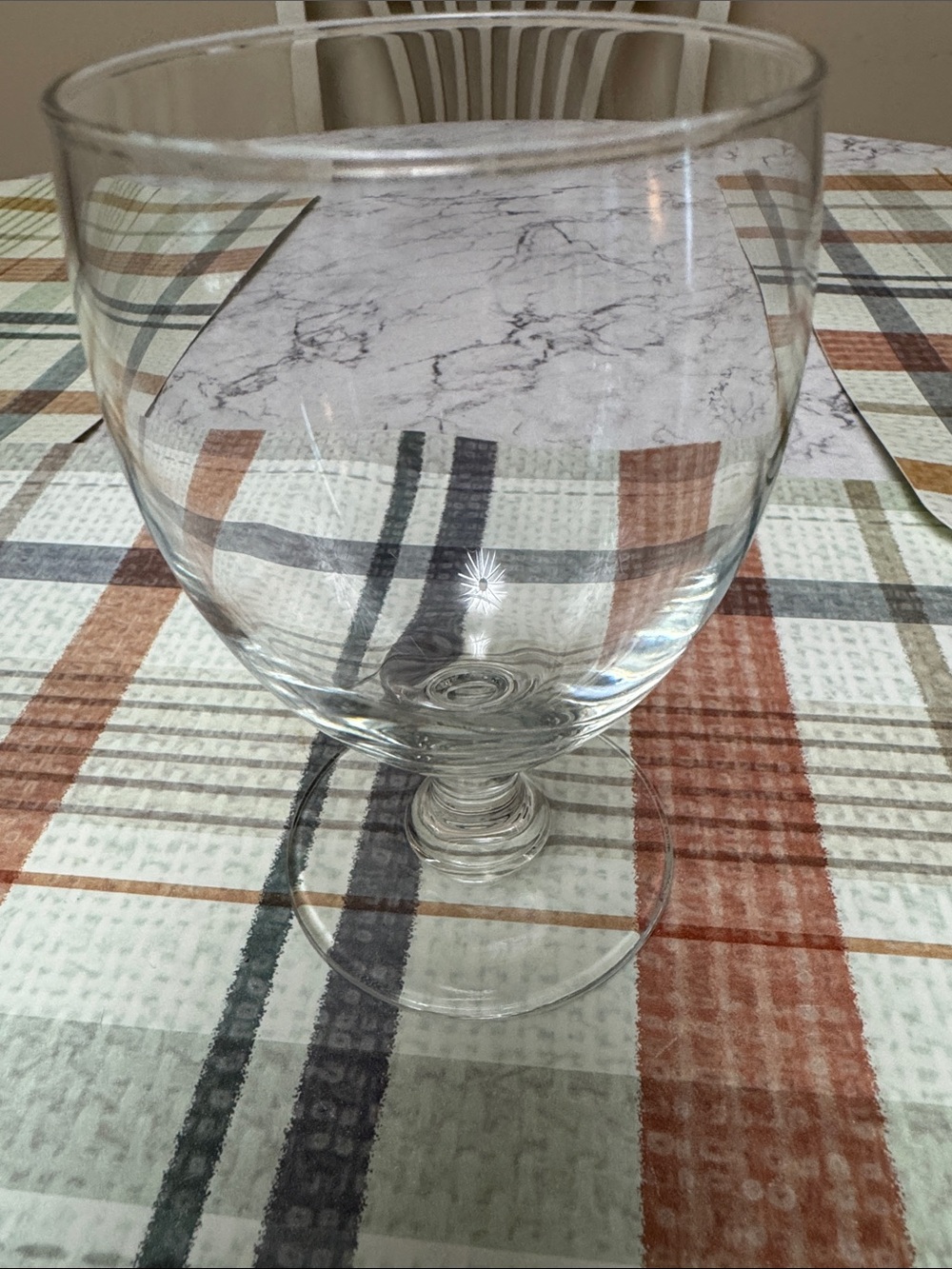 Clear Glass Pedestal Goblet - Brandy/Beer/Water